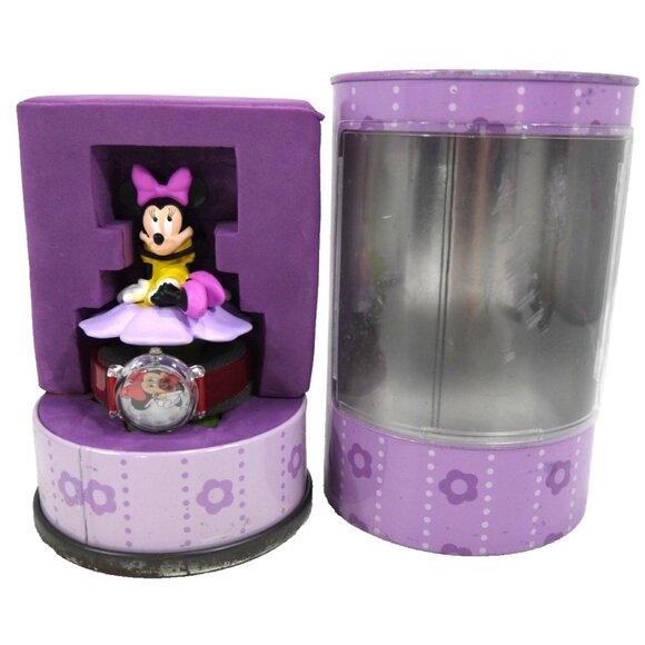 Vintage DISNEY Minnie in Bloom girls quartz watch with red band Japan movt 2001 - Picture 1 of 8
